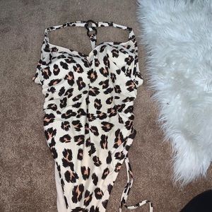 Cheetah print one piece bathing suit from target!
